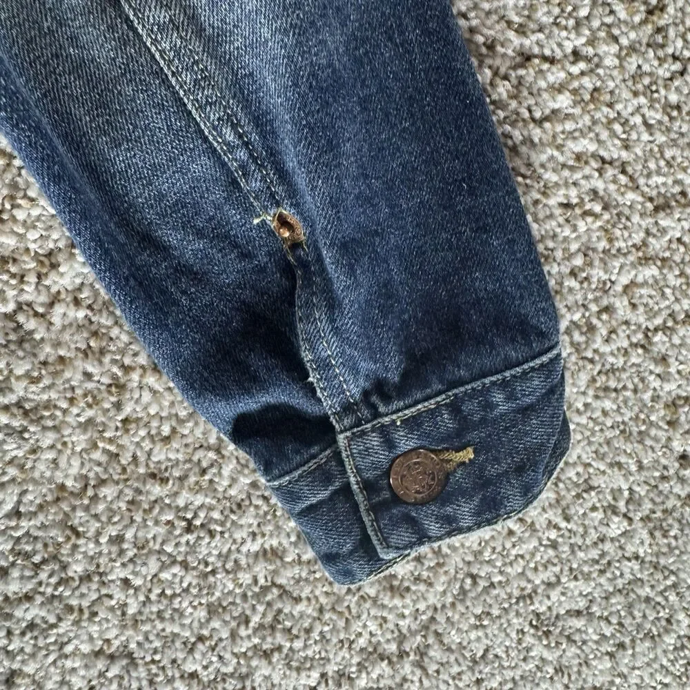 Polo Ralph Lauren Denim Jacket Girls 10 Blue Trucker Youth Cropped‎ Pockets Kids